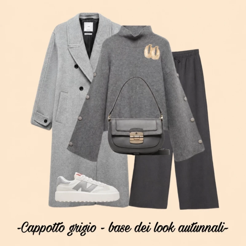 Cappotto grigio da donna – la base dei total grey look per l’autunno.