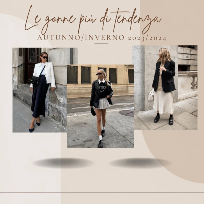 Le gonne più di tendenza per l’autunno-inverno 2023/2024
