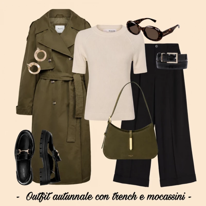 Look autunnale con trench color oliva: come essere elegante e di tendenza questa stagione?