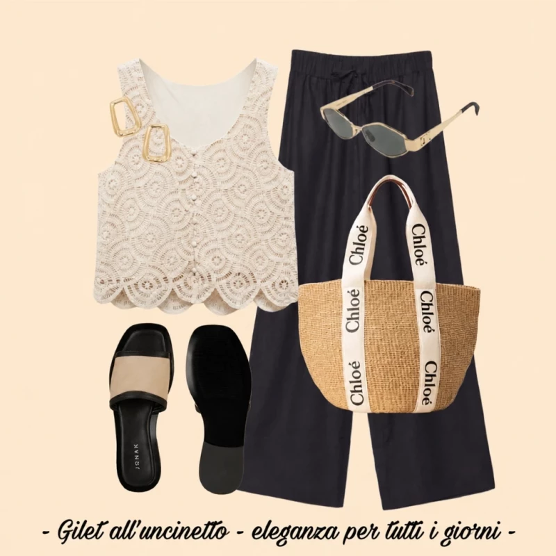 Must-have dell’estate: come creare un look estivo con il gilet all’uncinetto e accessori di tendenza?