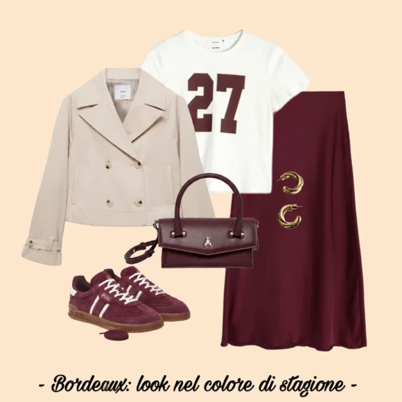 Un look con il borgogna protagonista: l’outfit perfetto per l’autunno 2024